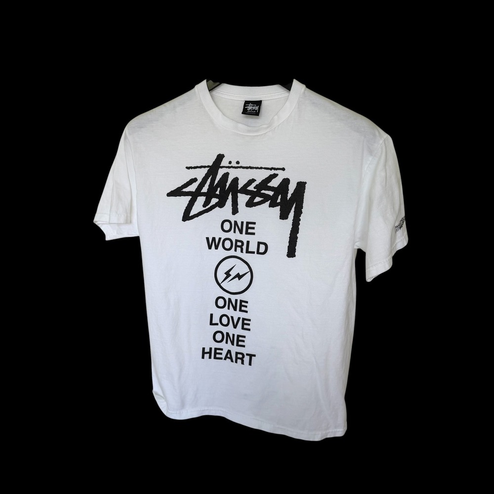 Stussy x Fragment Design Japan Earthquake Relief Project 2011 White T-Shirt Med‎